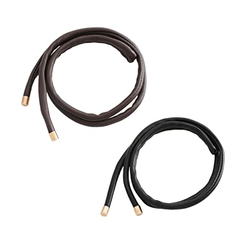 HONMEET 2 Stück Leder Pferdeschwanzband Verstellbare Haarbänder Für Damen Stilvolles Haarschmuck Im Französischen Stil Für Pferdeschwanz Und Dutt Vielseitige Frisurenaccessoires in von HONMEET