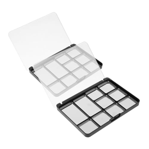HONMEET 2 Stück Magnetische Lidschatten Palette mit Transparentem Deckel Leichter Organizer für Fächer Wiederverwendbares Makeup Tray zur Sicheren Aufbewahrung Leerer Lidschatten pans von HONMEET