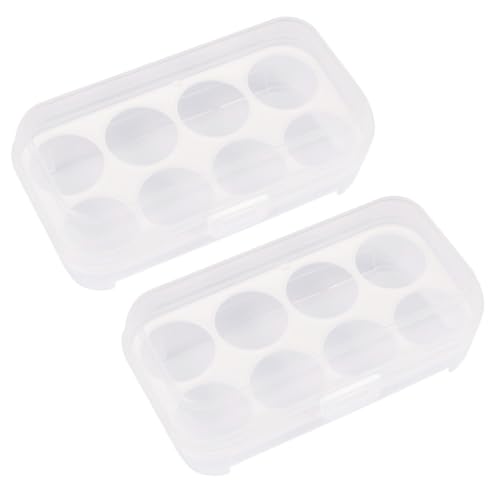 HONMEET 2 Stück Make up Schwamm Aufbewahrungsbox mit Deckel Großer Staubdichter Kosmetik Organizer mit Fächern Langlebig und Praktisch für Puderquasten und Schminkzubehör von HONMEET