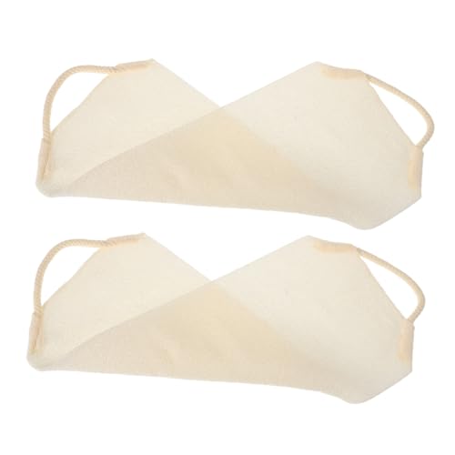 HONMEET Rückenpeeling Peeling-handtuch Rücken Peeling-körpertuch Mit Langen Streifen Tiefenreinigung Peeling Für Abgestorbene Haut Vielseitig Einsetzbar Für Körper Füße Und Beine Beige von HONMEET