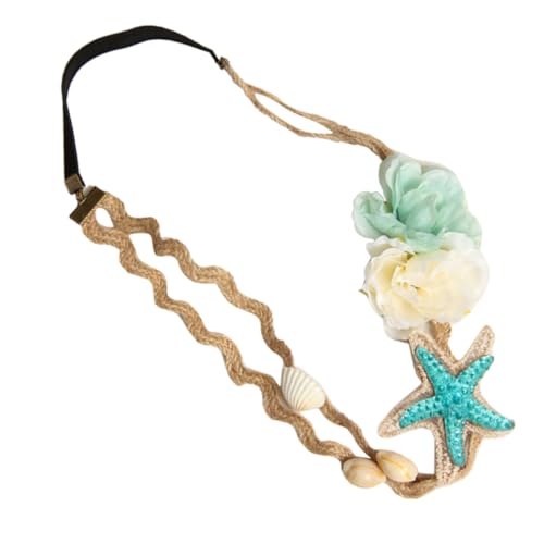 HONMEET 2stücke Strandstil Haarschmuck Mit Muschel Und Perlendekor Elegantes Haarband Für Hochzeiten Festivals Und Urlaub Dehnbares Damen-stirnband Für Jeden Anlass von HONMEET