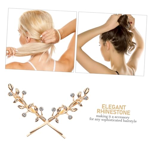 HONMEET 2 Stück Rhinestone Haarklammer Eleganter Brautschmuck mit Funkelnden Strasssteinen Langlebige Verarbeitung Modische Haarklammer für Damen Hochzeit Party und Alltag Geeignet von HONMEET