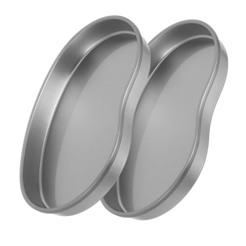 HONMEET 2 Stück Schmuckschale, Stahlschale, Nailart-zubehörschale, Metall-kosmetikschale, Organizer, Leicht Zu Reinigen, Edelstahlschale Für Nailart von HONMEET