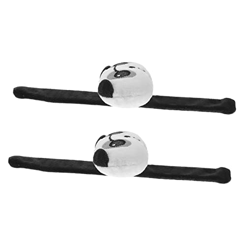 HONMEET 2 Stück Teiliges Panda Slap Armband Kuscheliges Tier Design Leichtes Snap Armband als Partygeschenk Schulfeier Zubehör Komfortabel und Langlebig für Mädchen und Jungen von HONMEET