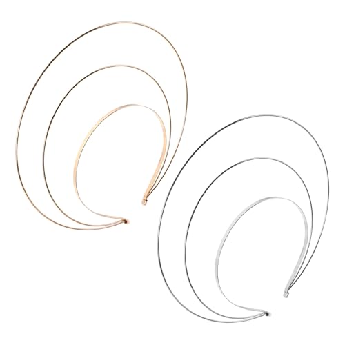 HONMEET 2 Stück Teiliges Vintage Metall haarreifen Dreilagige Krone Klassischer Engels heiligenschein Komfortabel Geeignet für Hanfu Braut Kostüm accessoires DIY Haarschmuck Frauen von HONMEET