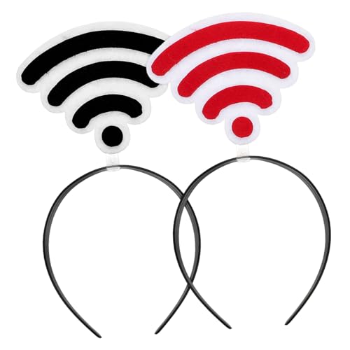 HONMEET 2 Stück Teiliges Wifi Stirnband Flexible Wiederverwendbare Partyhaarreife für Halloween Geburtstag und Fotospaß Lustiges Accessoire für Erwachsene Bequem und Pflegeleicht von HONMEET