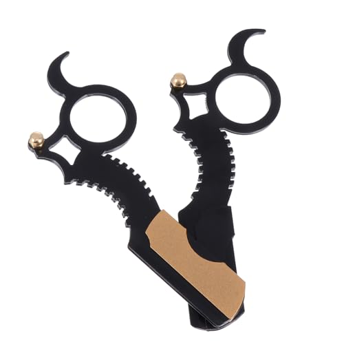 HONMEET 2 Stück Vintage Rasiermesser Manuell Bart Rasierer Herren Edelstahl Vintage Barber Rasierklingen für Haarschneiden und Bartpflege Sicher und Reisefreundlich Geeignet für von HONMEET