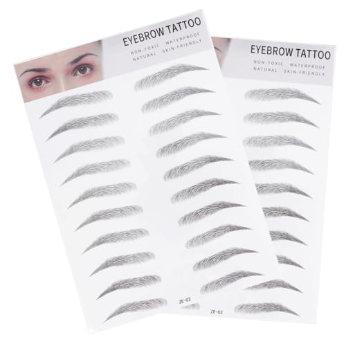 HONMEET 2stücke Augenbrauen Aufklebbar Künstliche Augenbrauen-transfer-sticker Haarähnliche Für Männer Und Frauen Schwarz von HONMEET