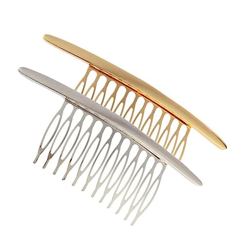 HONMEET 2stücke Haarklammern Aus Elektroplatiertem Legierungsmaterial Elegante Haarschmuck Für Mädchen Vielseitige Haarspangen Für Verschiedene Anlässe Und Silberfarbene Designs von HONMEET