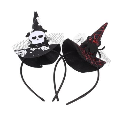 HONMEET 2stücke Halloween Haarreif Mit Spinnen Und Schädelmotiv Witziges Cosplay Zubehör Für Party Und Festlichkeiten Und Langlebig Für Themenveranstaltungen Und von HONMEET