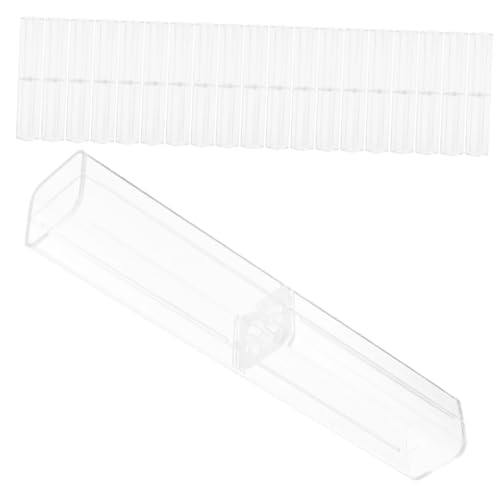 HONMEET 20 Stück Teiliges Transparente Hochtransparente Kunststoff Stiftebox Quadratisch Strapazierfähig Vielseitig für Stift Kleinteileaufbewahrung Modernes Design für Schule Büro von HONMEET