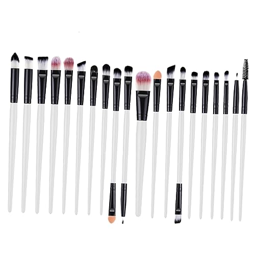 HONMEET 20stücke Teiliges Augen-make-up Pinselset Lidschatten Und Eyeliner-pinsel Mit Kunststoffgriff Für Anfänger Und Tägliche Anwendung Nylonborsten Für Gleichmäßiges Makeup von HONMEET