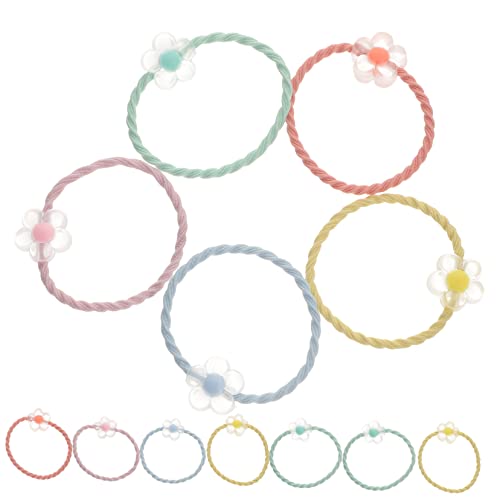 HONMEET 20 Stücke Elastische Haargummis für Mädchen Halter für Transparent mit Charm für Haar von HONMEET