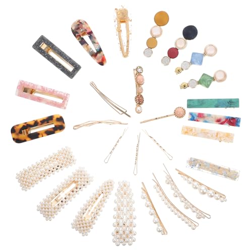 HONMEET 28stücke Teiliges Perlen-haarspangen Für Mädchen Und Damen Elegante Haarklammern Aus Acryl Für Täglichen Gebrauch Und Besondere Anlässe Rutschfest Und Komfortabel Der von HONMEET