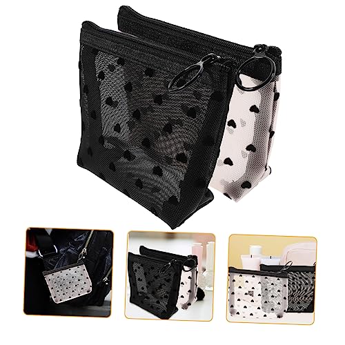 HONMEET 2stücke Zwei Reißverschluss Kulturbeutel Damen Make-up Tasche Kleine Kosmetiktaschen Für Outdoor Reisen Aufbewahrungstasche von HONMEET