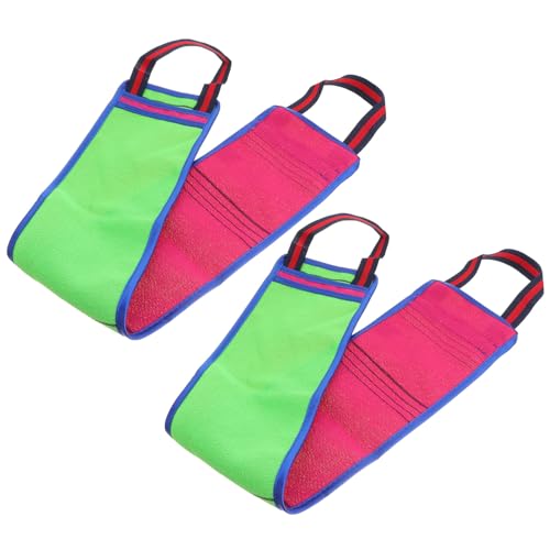 HONMEET 2St Doppelseitiger Rückziehstreifen Badewäscher für den Körper Rückenschrubber für die Dusche exfoliating towel skincare Praktisches Badetuch von Rückenpeelinghandtüchern von HONMEET