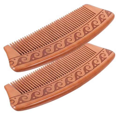HONMEET Natürliche Haarkämme Aus Holz 2er-set Sanfte Kopfhaut Für Männer Haarkämme Für Männer-haarstyling von HONMEET