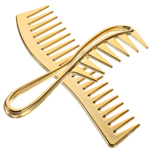 HONMEET 2 Stück Galvanisierte Kämme Mit Breiten Zähnen Reisekamm-set Für Nasses Haar Entwirrungskämme Für Männer von HONMEET