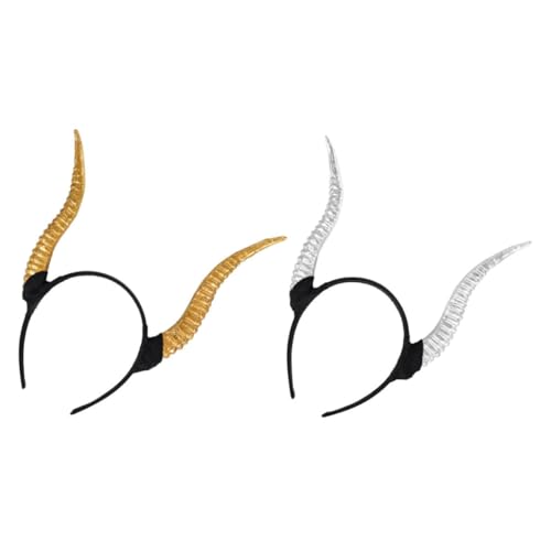 HONMEET 2 Stück Kreative Antilopenhorn-stirnbänder Dekorative Diy-haarreifen Aus Kunststoff Und Harz von HONMEET
