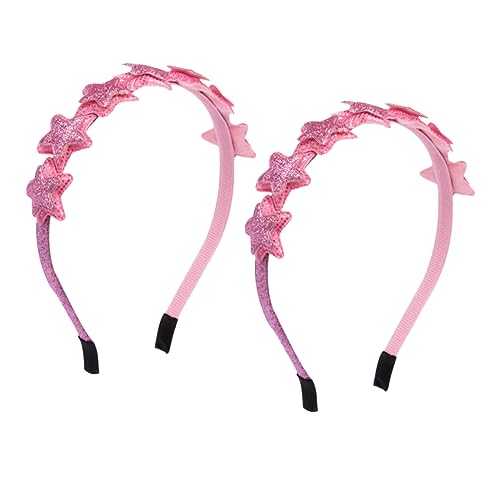 HONMEET 2stücke Haarreif Mit Stern-design Für Mädchen Für Geburtstagsfeiern Und Kostümpartys Rosa Glitzernde Accessoires Für Mädchen von HONMEET