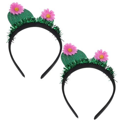 HONMEET 2stücke Cactus Haarband Mit Quasten Lustiges Party-haaraccessoire Für Festivals Und Besondere Anlässe Grün von HONMEET