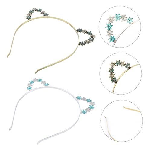 HONMEET 2stücke Katzenohr-stirnband Blumen-haarreif Haarzubehör Für Mottoparty Festival Urlaub Halloween von HONMEET
