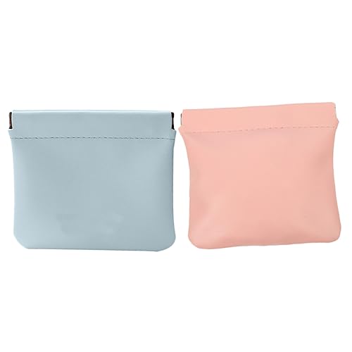 HONMEET 2stücke Mini-Kosmetiktasche Aus Pu-Leder Tragbar Für Damen Zum Aufbewahren Von Lippenstift Schmuck Und Münzen Für Reisen Camping Und Partys von HONMEET