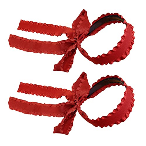 HONMEET 2stücke Haarbänder Aus Bändern Für Frauen Stirnbänder Für Damen Kopfschmuck Haarreifen Haar Hoops Band Schal Haar Dekore Für Hochzeit Und Party von HONMEET