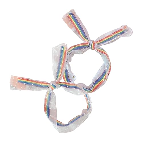 HONMEET 2er Packung Regenbogen-haarband Netz-spitzen-haarband Haarspange Stern Haarband HONMEET 2er Packung Regenbogen-haarband Netz-spitzen-haarband Haarspange Stern Haarband von HONMEET