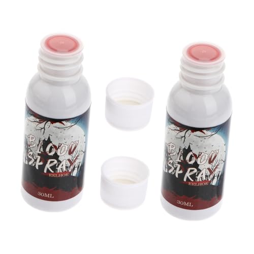HONMEET 2stücke Halloween Kunstblut Spray Für Gruselige Effekte Partys Und Kostümen Für Zombies Clowns Und Hochwertiges Fake Für Eindrucksvolle Halloween Dekoration von HONMEET
