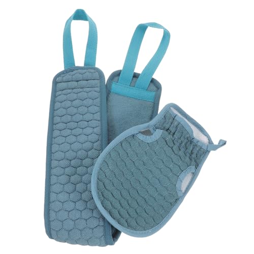 HONMEET 2er Satz Badetuch-handschuh Mit Peeling-funktion Und Rückenschrubber Für Dusche Oder Spa Langes Streifenbadetuch Aus Weichem Material von HONMEET