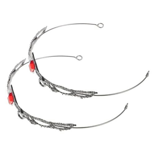 HONMEET 2pcs Vintage Tiara Crown Stirnband Barock Tiaras Kronen Strasshochzeit Tiara Prinzessin Crown Für Frauen Geburtstagsbefestigung Hochzeit Abschlussball von HONMEET