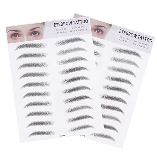 HONMEET 2stücke Augenbrauenaufkleber Augenbrauen-tattoo-aufkleber Gefälschte Tattoo-imitation Augenbrauen-transfer-aufkleber Make-up-aufkleber Für Männer Und Frauen von HONMEET