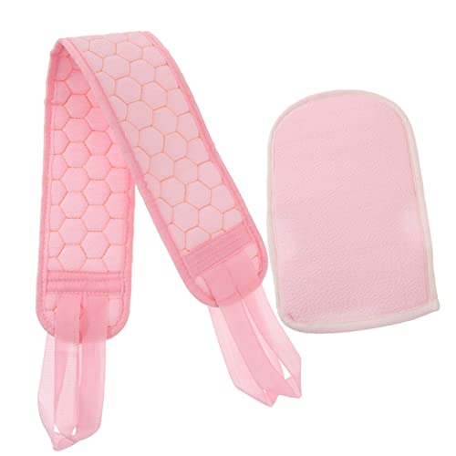 HONMEET Peeling-Handschuhe fürs Bad Dusche Peeling-Handschuh Rückenschrubber Badegurt Handtuch zur einfachen Aufbewahrung von HONMEET