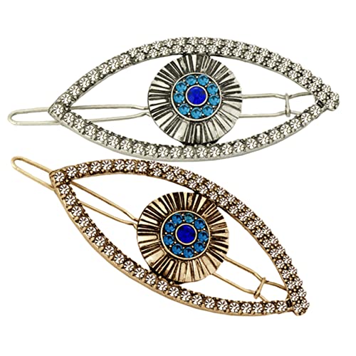 HONMEET 2er Satz Strass-haarnadeln Haarspangen Mit Bösem Blick Haar-accessoires Für Frauen Elegant Charmant von HONMEET