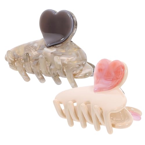 HONMEET 2stücke Herzform Haarspangen Für Damen Clip Haarreif Mit Herz Motiven Haarklammern Zum Hochstecken Geeignet Für Hochzeit Party Und Alltag von HONMEET