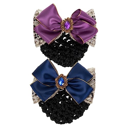 HONMEET 2stücke Haarknoten-netz Mit Schleifen- Damen-haarclip Und Styling-tool Für Frisuren Für Und Hält Und Cool von HONMEET