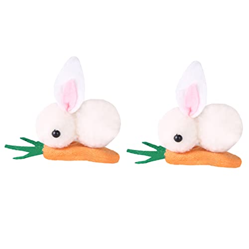 HONMEET Plüsch Hase Haarspangen 2 Stück Karotten Haarklammern Für Mädchen Bequem Und Langlebig Kinder Haarschmuck Für Partys Und Alltag Süßes Design Für Kinder von HONMEET