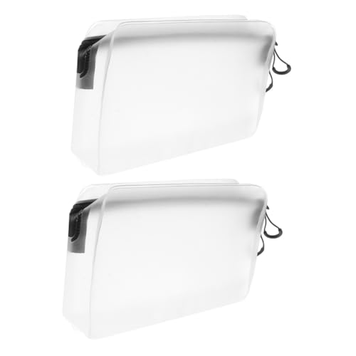 HONMEET 2stücke Große Kosmetiktasche Mit Reißverschluss Kompakte Kulturbeuteltasche Aus TPU-Material Für Reisen Und Täglichen Gebrauch Make-up-Tasche Für Damen von HONMEET
