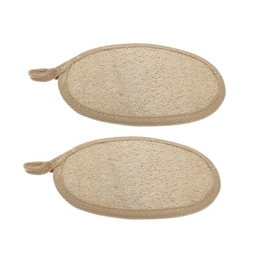 HONMEET 2stücke Peeling-badetücher Aus Luffa Körperreiniger Für Sanfte Hautpflege Für Rücken Und Ganzkörperpeeling Inklusive Aufhängeschlaufe Für Hygienische Aufbewahrung von HONMEET