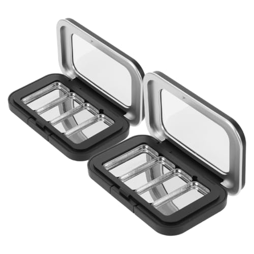 HONMEET 2stücke Leere Magnet-Eyeshadow-Palette Für Make-up Tragbare Lippenstift-Halter Und Transparentes Fenster Für Reisen Und Kosmetikaufbewahrung von HONMEET