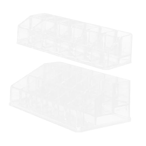 HONMEET 2stücke Lippenstift Organizer Transparenter Lippenstiftständer Für Schreibtisch Lippenstifthalter Für Haushalt Aufbewahrungshalter Für Lipgloss Und Mascara Robustes von HONMEET