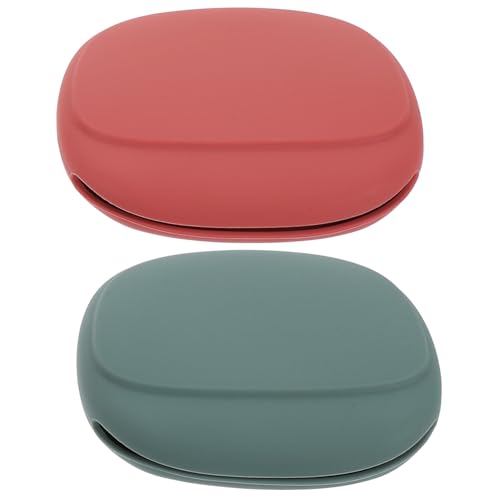 HONMEET 2stücke Make-up-schwammhalter Aus Silikon Make-up Quastenhalter Puderquasten Etui Aufbewahrungsbox Für Und Kosmetik Travel Box Organizer Für Reisen von HONMEET