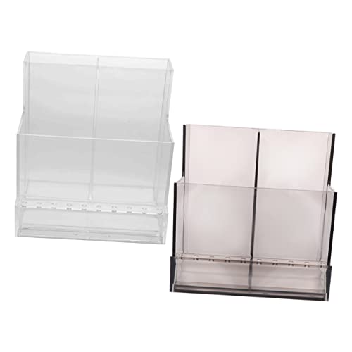 HONMEET 2stücke Nagelbohrer Aufbewahrungsbox Für Maniküre Transparente Und Schwarze Halterung Für Schleifköpfe Organizer Für Und Diy-nailart Hochwertiges Material von HONMEET