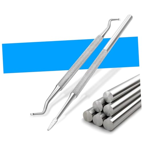 HONMEET 2stücke Nagelhaut Löffel Pusher Aus Edelstahl Nagelreiniger Mit Doppel-enden Nagelhautentferner Für Männer Und Frauen Tragbares Maniküre-werkzeug von HONMEET