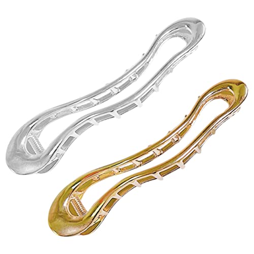 HONMEET 2stücke Pferdeschwanzhalter-clip Bananenclips Aus Metall Haarschmuck Für Frauen Klauenclips Für Haare Langlebig Und Robust Für Täglichen Gebrauch HONMEET 2stücke Pferdeschwanzhalter-clip Bananenclips Aus Metall Haarschmuck Für Frauen Klauenclips Für Haare Langlebig Und Robust Für Täglichen Gebrauch von HONMEET