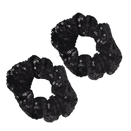 HONMEET 2stücke Teiliges Bunter Weihnachts-haarbänder Mit Pailletten Elastische Haargummis Für Festliche Anlässe Waschen Gesichts Modisches Haaraccessoire Für Mädchen von HONMEET