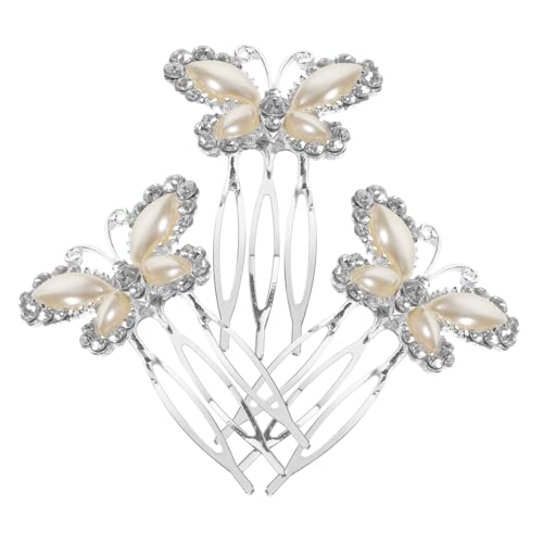 HONMEET 3stücke Haarkamm Hochzeitsschmuck Seitlicher Kamm Für Braut Mit Strasssteinen Für Frauen Festklemmer Haarschmuck Für Hochzeit von HONMEET