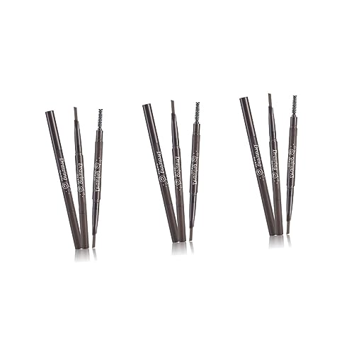 HONMEET 3stücke Wasserfester Augenbrauenstift Mit Pinsel Farben Doppelseitiger Drehstift Für Präzises Augenbrauen-make-up Tragbar Und Einfach Anzuwenden Für Unterwegs von HONMEET