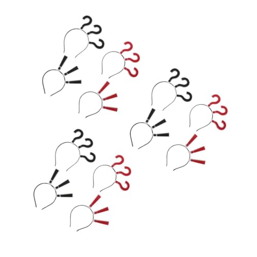 HONMEET 3 Stück Fragezeichen Stirnband Teiliges aus Modisches und Bequemes Kopfschmuck Accessoire für Halloween Cosplay Party und Auffälliges Design für Vielseitige Haarstyles von HONMEET